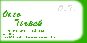 otto tirpak business card