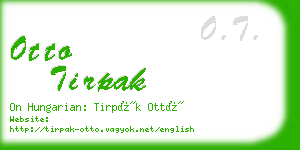 otto tirpak business card